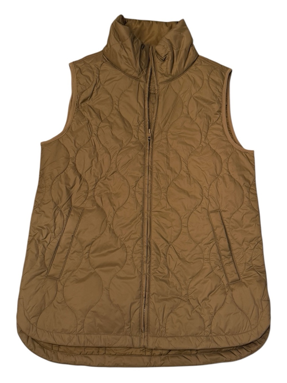 GAP Quilted Vest in Olive Brown